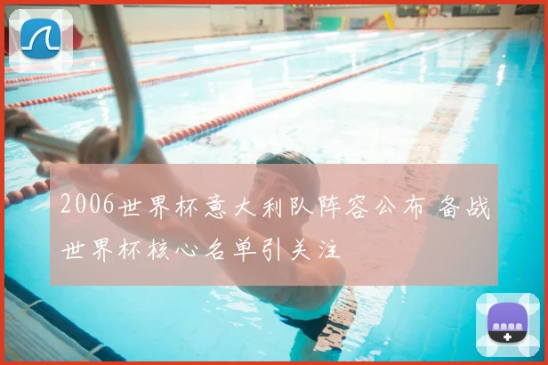 2006世界杯意大利队阵容公布 备战世界杯核心名单引关注