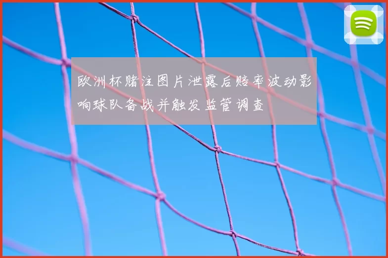 欧洲杯赌注图片泄露后赔率波动影响球队备战并触发监管调查